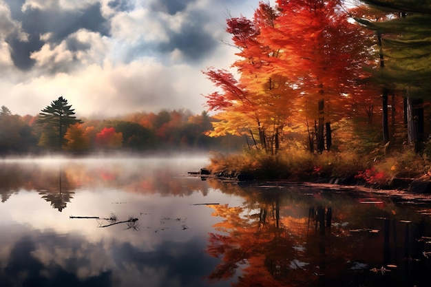 Une symphonie de couleurs d'automne Photo de paysage d'automne