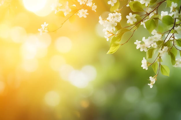 La symphonie des fleurs floues du printemps Bokeh Résumé