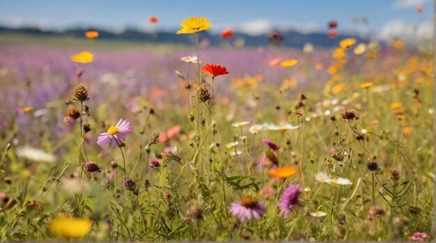 Photo symphonie des fleurs sauvages