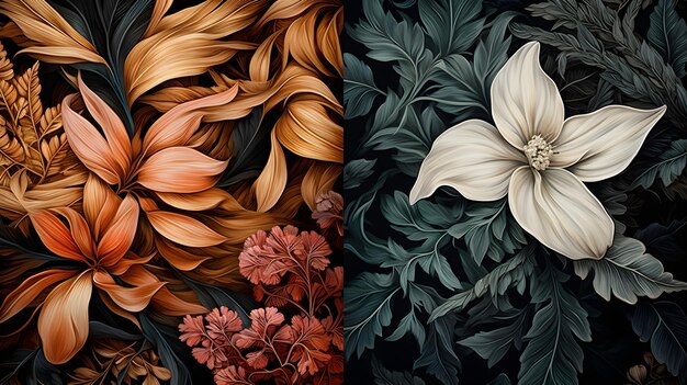 Symphonie florale explorant les motifs botaniques dans le design de la nature