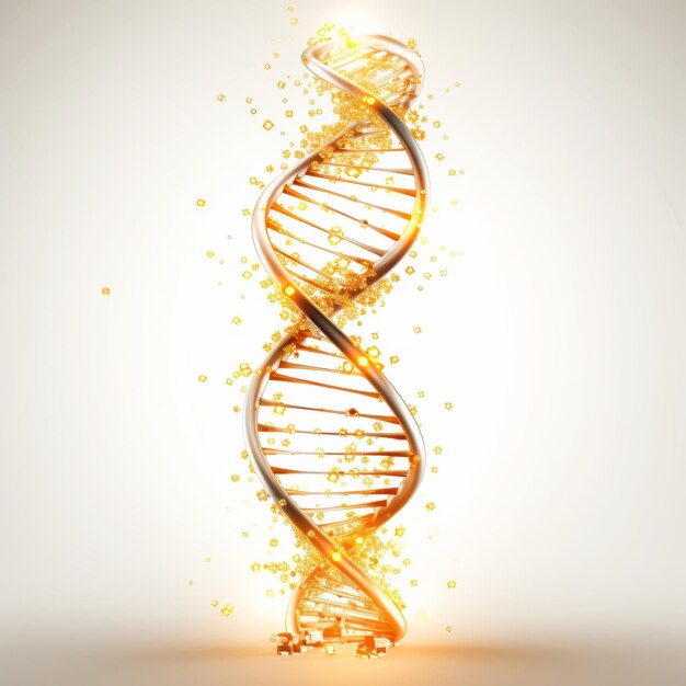 La symphonie illuminée dévoile le code d'or de l'ADN et de la lumière