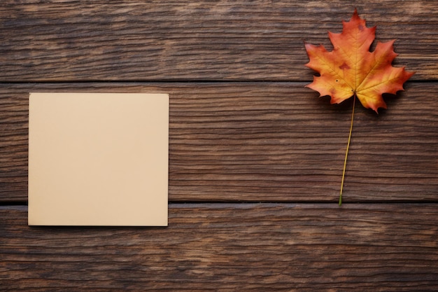 Une symphonie rustique d'automne, une nature morte captivante avec une toile blanche d'une œuvre automnale