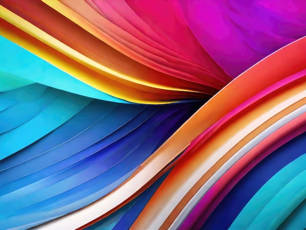 Une symphonie vivante Singulaire des flux complexes de couleurs un fond de papier peint abstrait