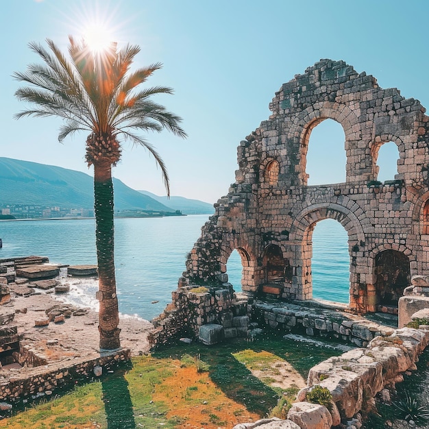 La synagogue de Capernaum La mer de Galilée Les ruines d'une ancienne synagogue sont censées être l'endroit où l'histoire