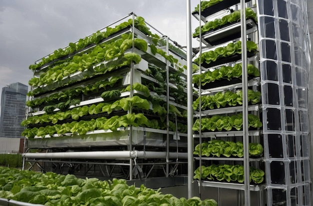Système d'agriculture hydroponique verticale urbaine