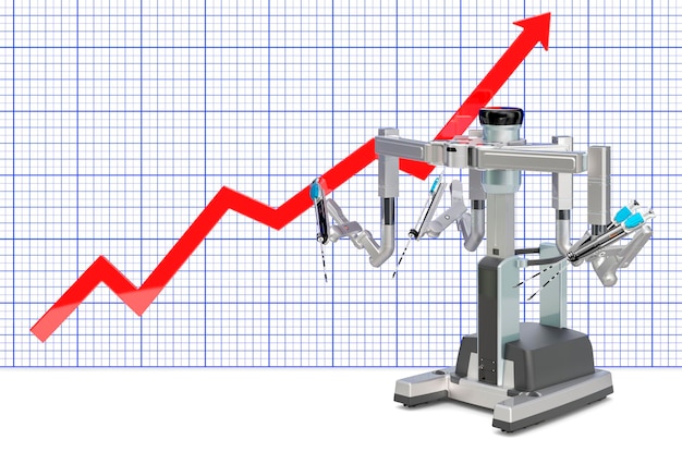 Système chirurgical robotique avec rendu 3D graphique croissant