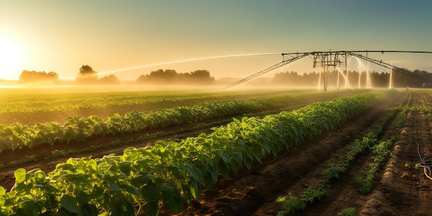 Système de culture de champ d'irrigation d'eau agricole automatique générative généré par l'IA