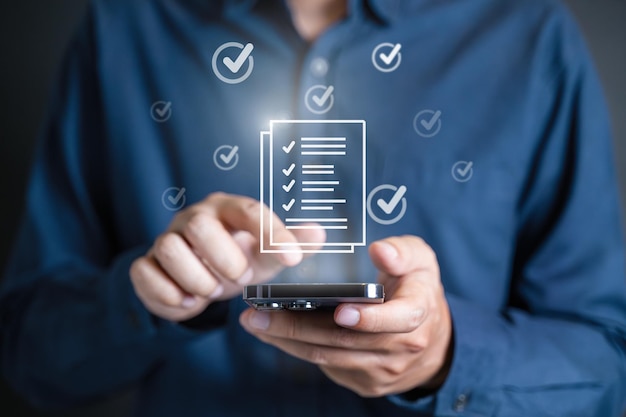 Système de gestion des documents (DMS) avec icône de document d'affaires