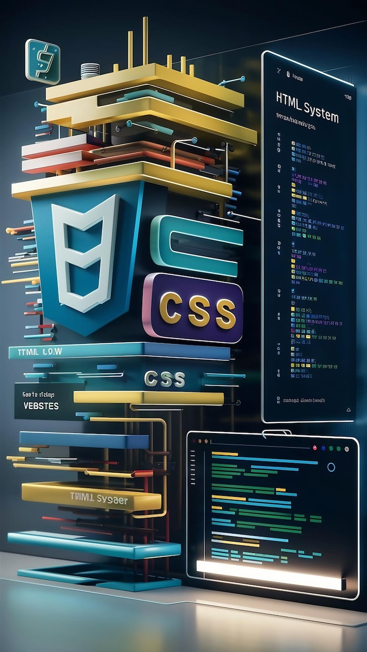 Photo système html pour le concept de sites web