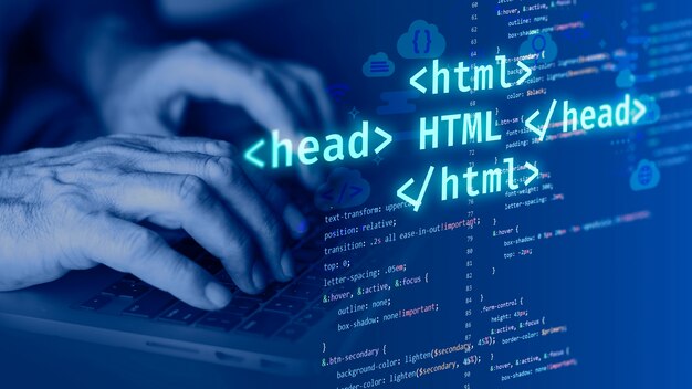 Système html pour le concept de sites Web