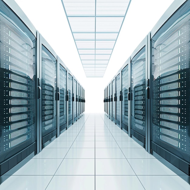 Système ouvert isolé sur fond blanc Innovation technologique Connectivité numérique moderne