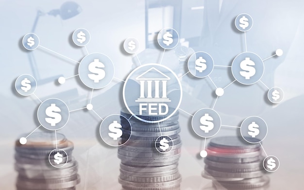 Système de réserve fédérale de la FED usa concept d'entreprise du système financier bancaire