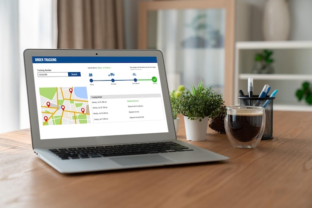 Système de suivi des livraisons pour le commerce électronique et les affaires en ligne à la mode