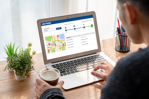 Système de suivi des livraisons pour le commerce électronique et les affaires en ligne à la mode