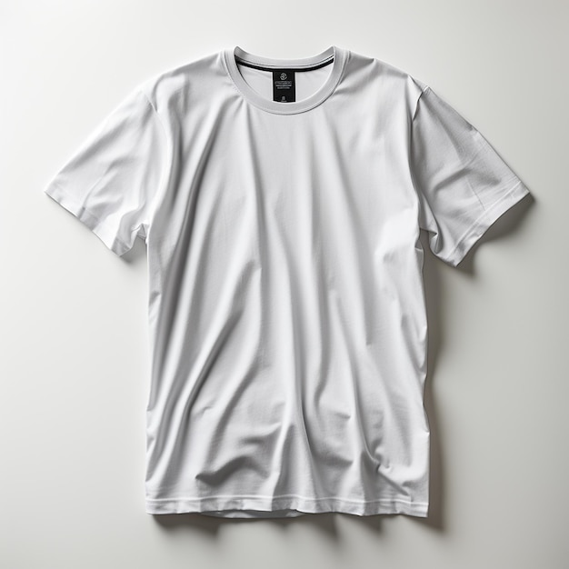 Un t-shirt blanc avec une bande noire en haut