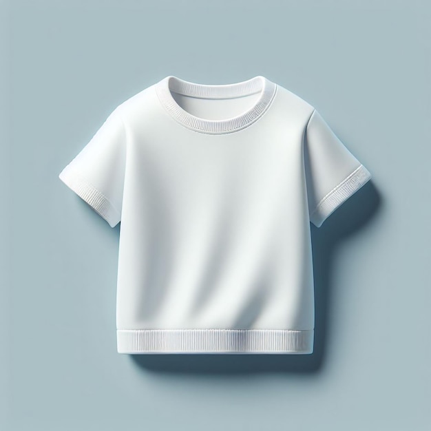 T-shirt blanc en coton pour nouveau-né modèle de modèle de conception petit garçon petite fille enfant