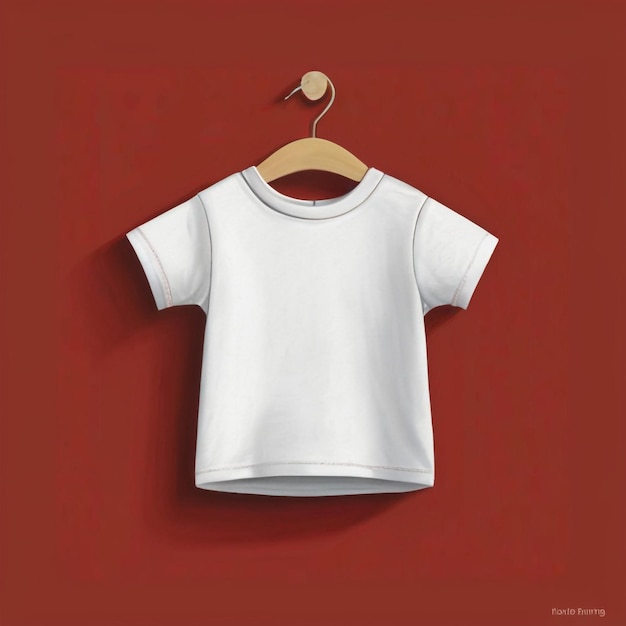 T-shirt blanc en coton pour nouveau-né modèle de modèle de conception petit garçon petite fille enfant