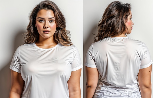 T-shirt blanc éclatant adoptant la simplicité définissant le style