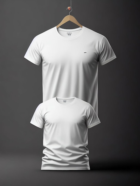 Un t-shirt blanc avec un logo dessus et une chemise avec une chemise dessus