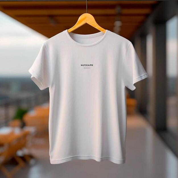 un t-shirt blanc avec le mot " dessus.