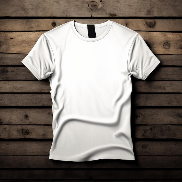 Un t - shirt blanc avec le mot " t " dessus