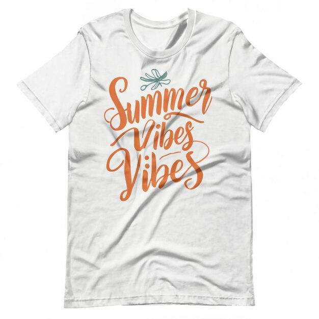 Photo un t-shirt blanc avec les mots vacances d'été dessus