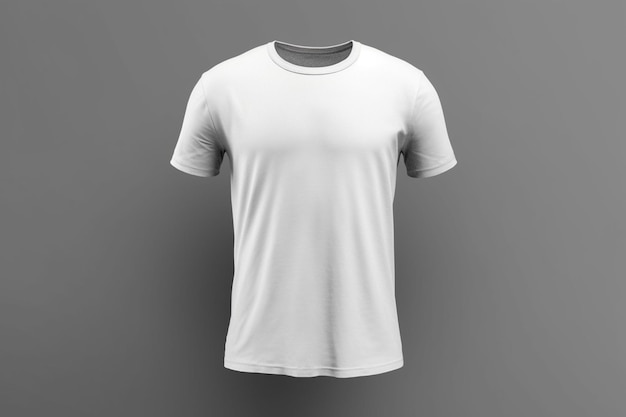 Un t-shirt blanc avec une ombre dans le dos.