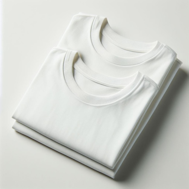 T-shirt blanc ordinaire accroché sur un rack avec un fond blanc