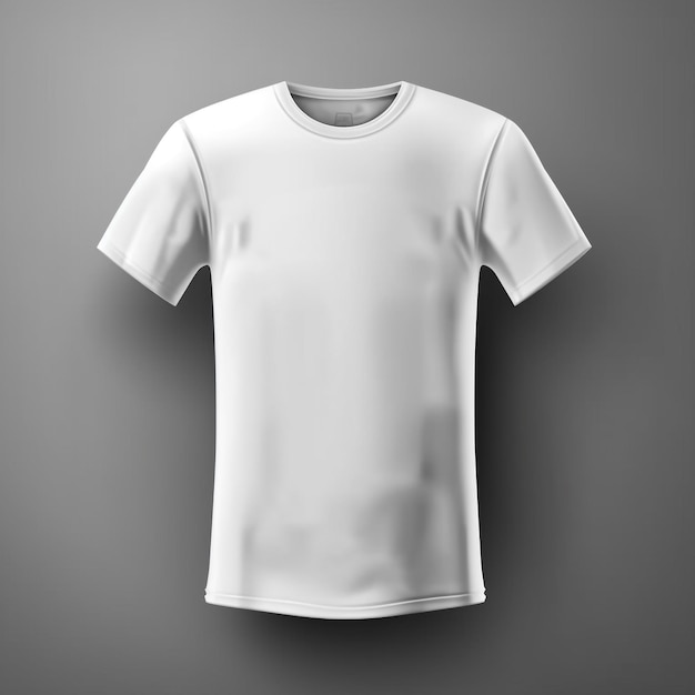 T-shirt blanc photo 3D réaliste illustration vectorielle 3D générative Ai