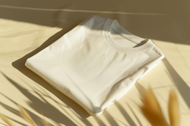 Photo t-shirt blanc sur le sol en carreaux