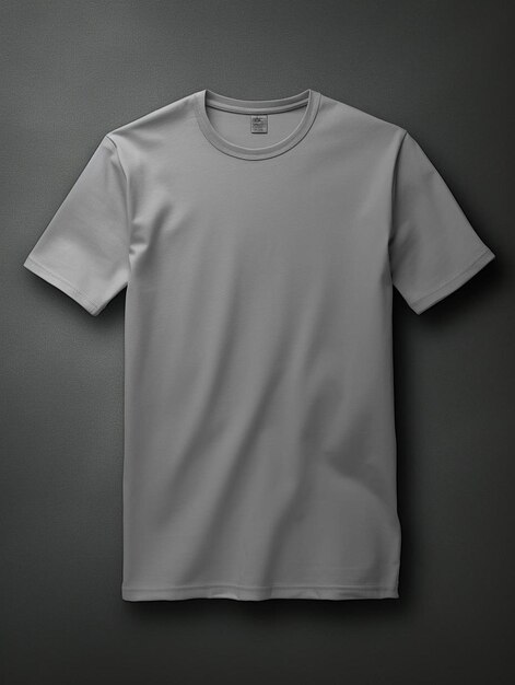 un t-shirt blanc avec un t-shirt blanc accroché à un mur gris.