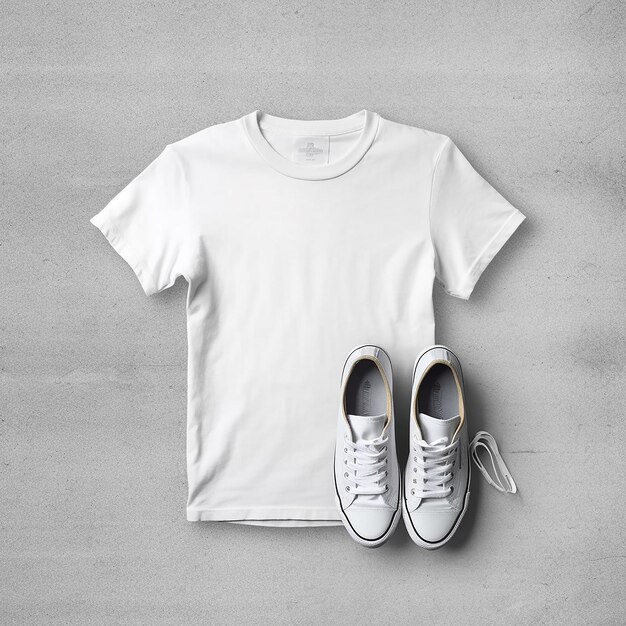 un t-shirt blanc avec un t-shirt blanc sur le devant et le mot « t-shirts » en bas.