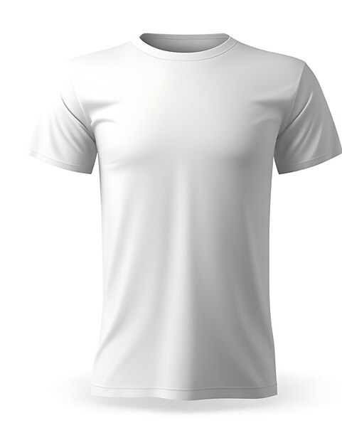 Photo t-shirt blanc vierge avec espace vide pour votre conception sur fond blanc maquette de t-shirt de rendu 3d