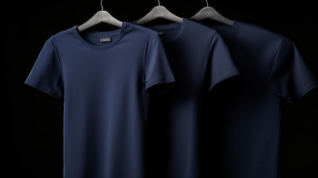 T-shirt bleu foncé