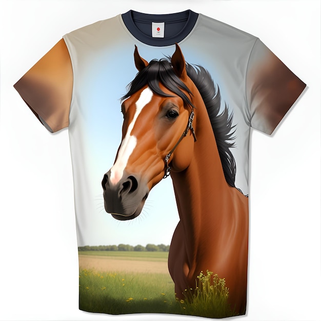 T-shirt à cheval