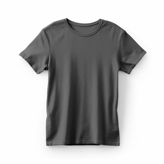 T-shirt gris foncé rendu en 3D avec maquette d'espace de copie