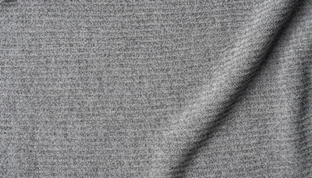 T-shirt gris Heather pied de coton échantillon de texture de tissu tricoté