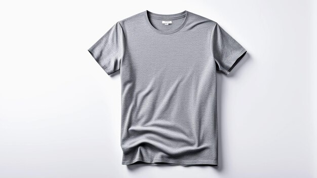 Photo t-shirt gris isolé sur fond blanc