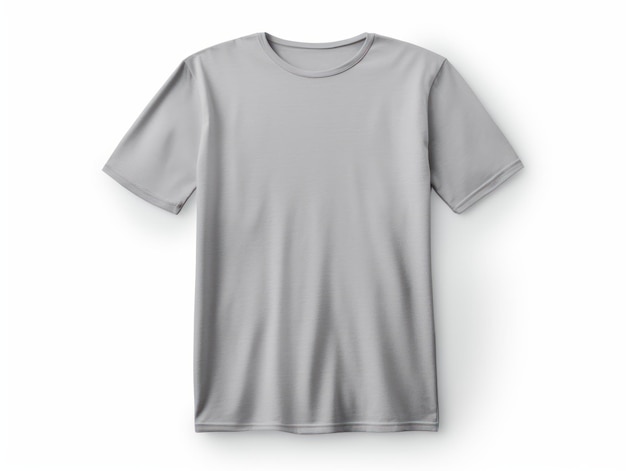 T-shirt gris ouvert isolé