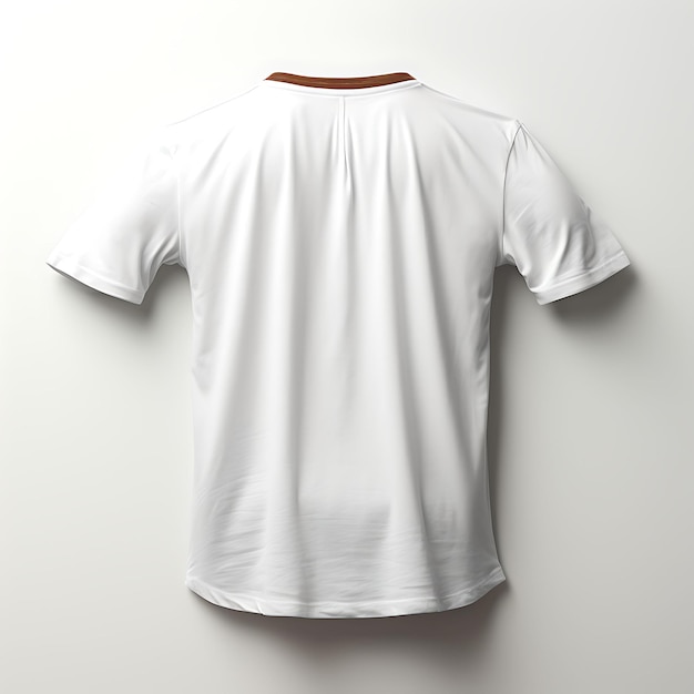 T-shirt de Henley T-shirt en tissu tricoté porté par un homme en tissu en bois design blanc blanc propre