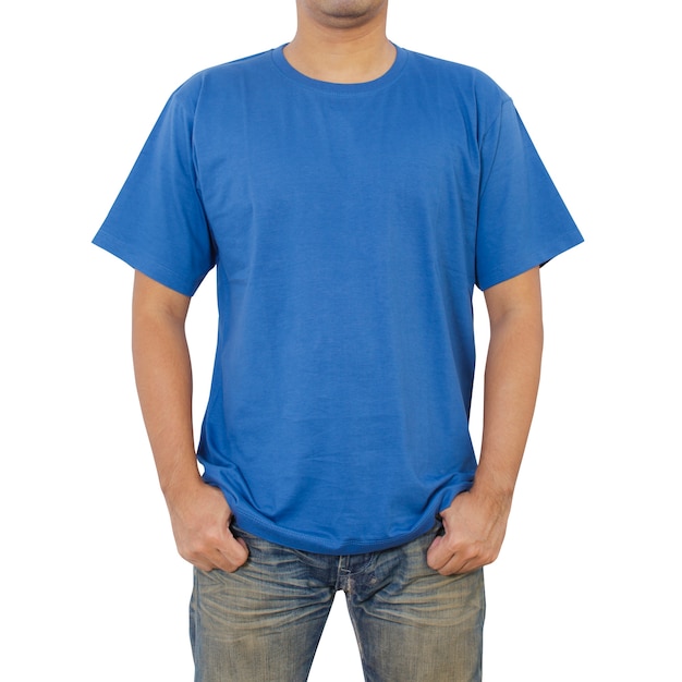 T-shirt homme en bleu