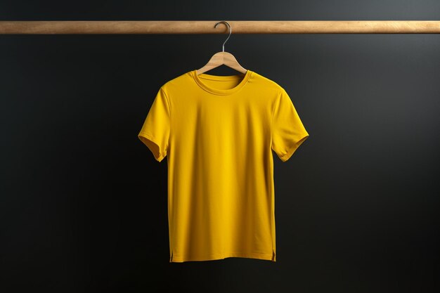 T-shirt jaune pour la publicité