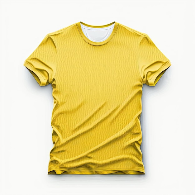 T-shirt jaune vierge avec fond blanc Fabriqué par AIIntelligence artificielle