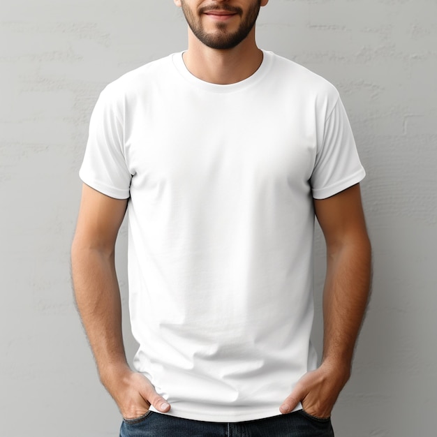 T-shirt maquette pour présenter leurs créations personnalisées ou leur image de marque