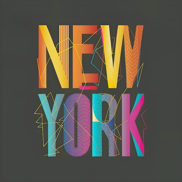 T-shirt New York conception de la typographie