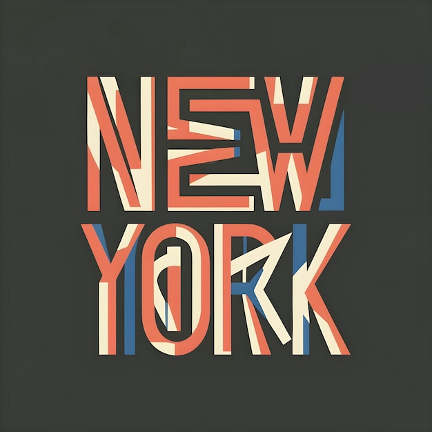 T-shirt New York conception de la typographie