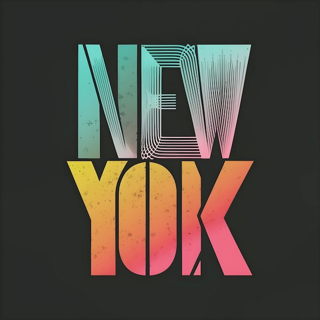 T-shirt New York conception de la typographie