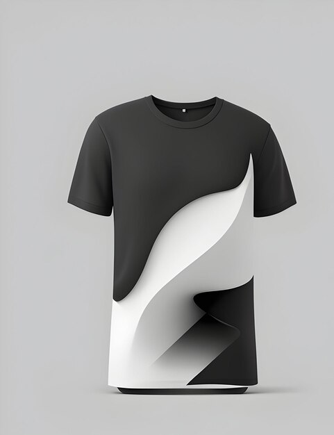 T-shirt noir et blanc