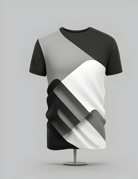 Photo t-shirt noir et blanc