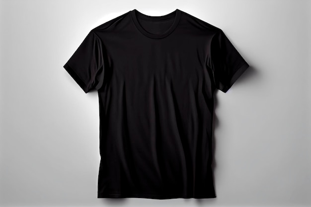 T-shirt noir avec espace de copie